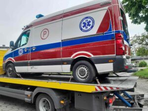 Tania pomoc drogowa Sosnowiec – bezpieczne holowanie pojazdu po awarii silnika w centrum miasta